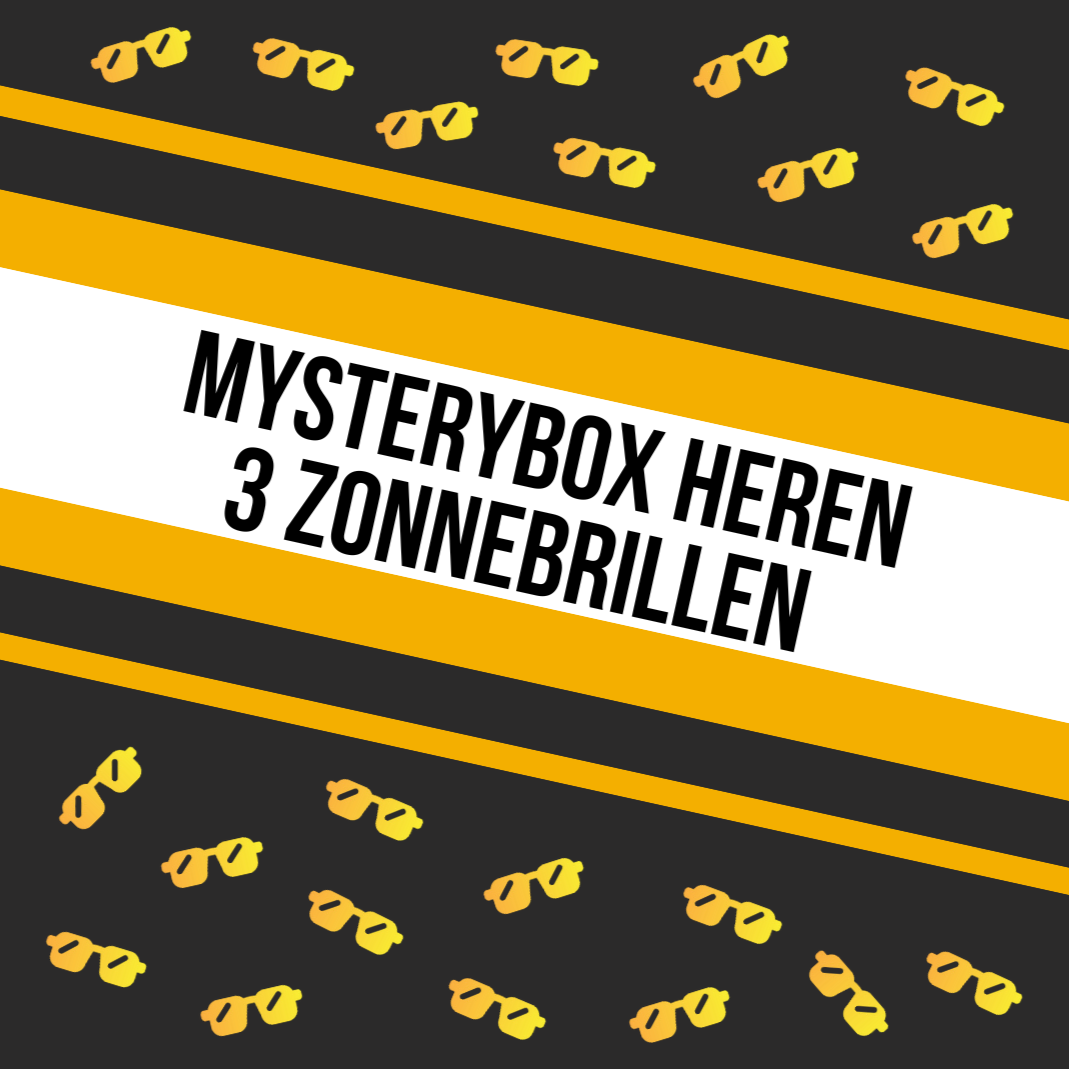 Mysterybox heren met 3 zonnebrillen, stijlvolle en kwalitatieve zonnebrillen voor een lage prijs