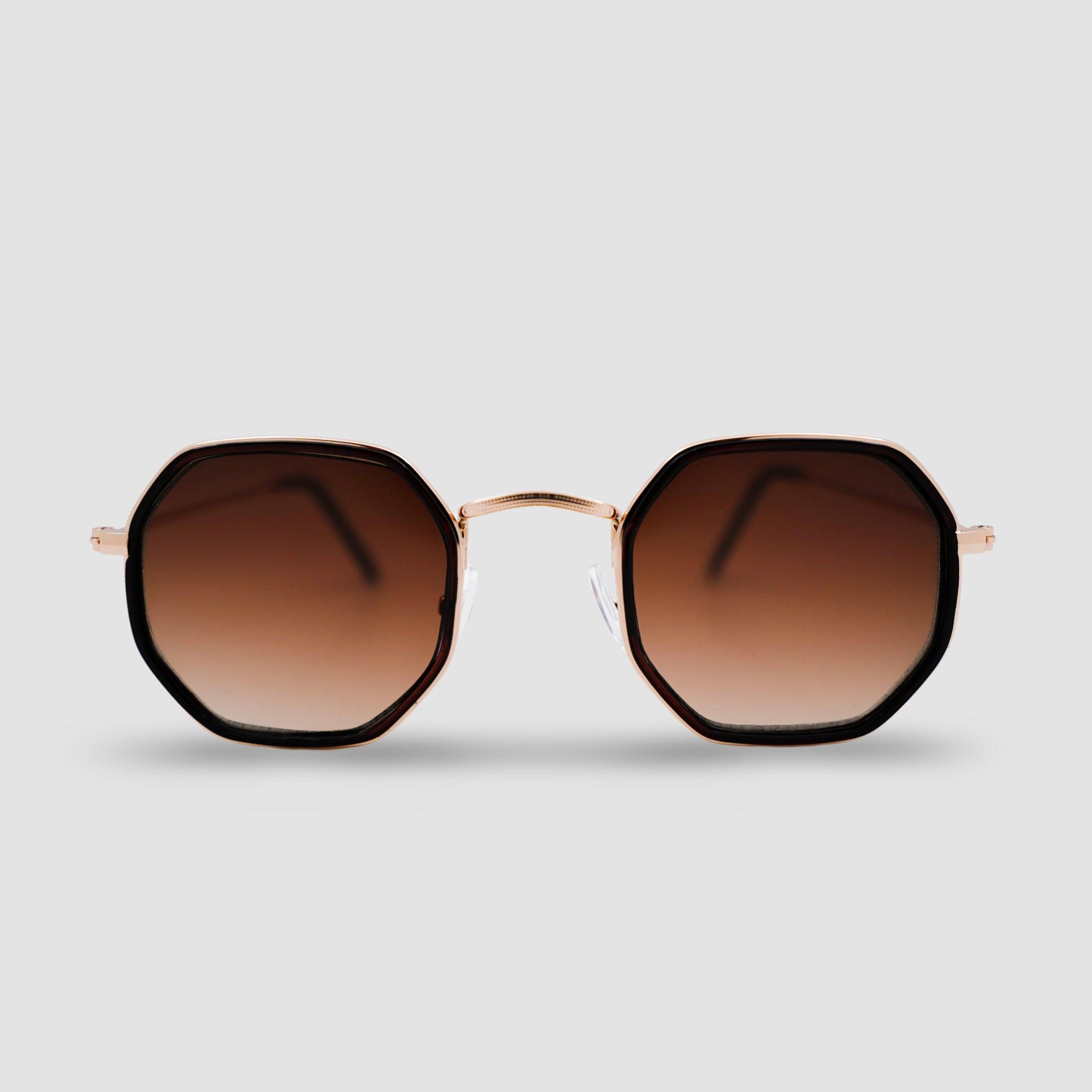 Octagonal Gold Brown - montuurtjevoorjou