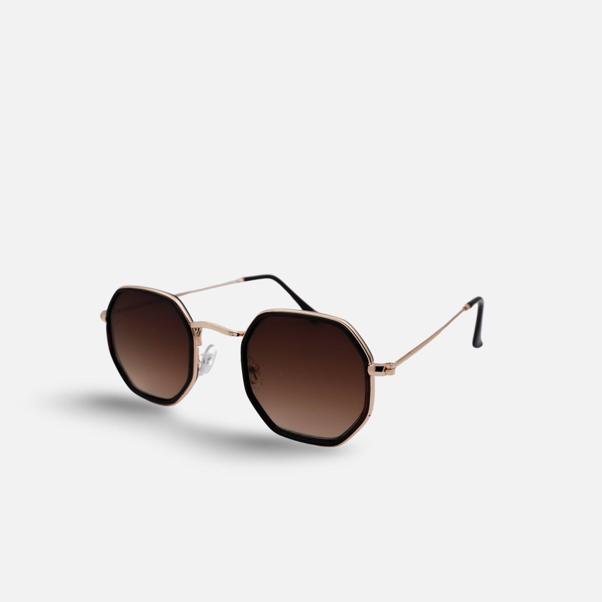 Octagonal Gold Brown - montuurtjevoorjou