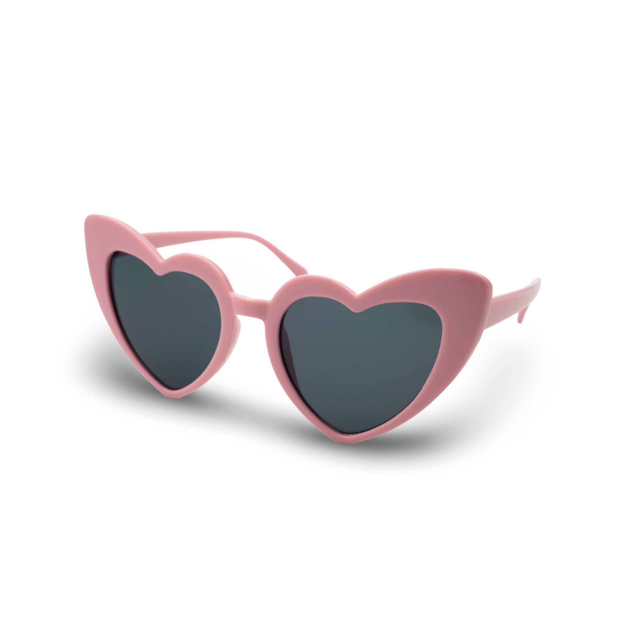 Roze hartvormige zonnebril met donkere glazen, stijlvol en trendy voor zonnige dagen
