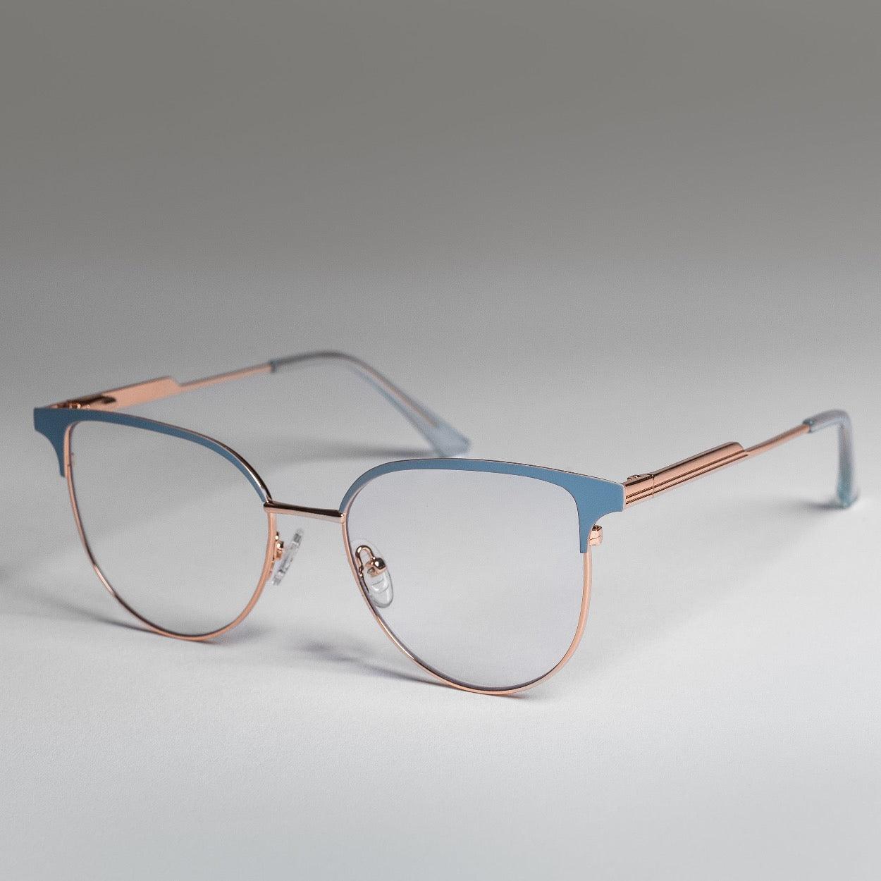 BL Cat Eye Metal Blue - montuurtjevoorjou